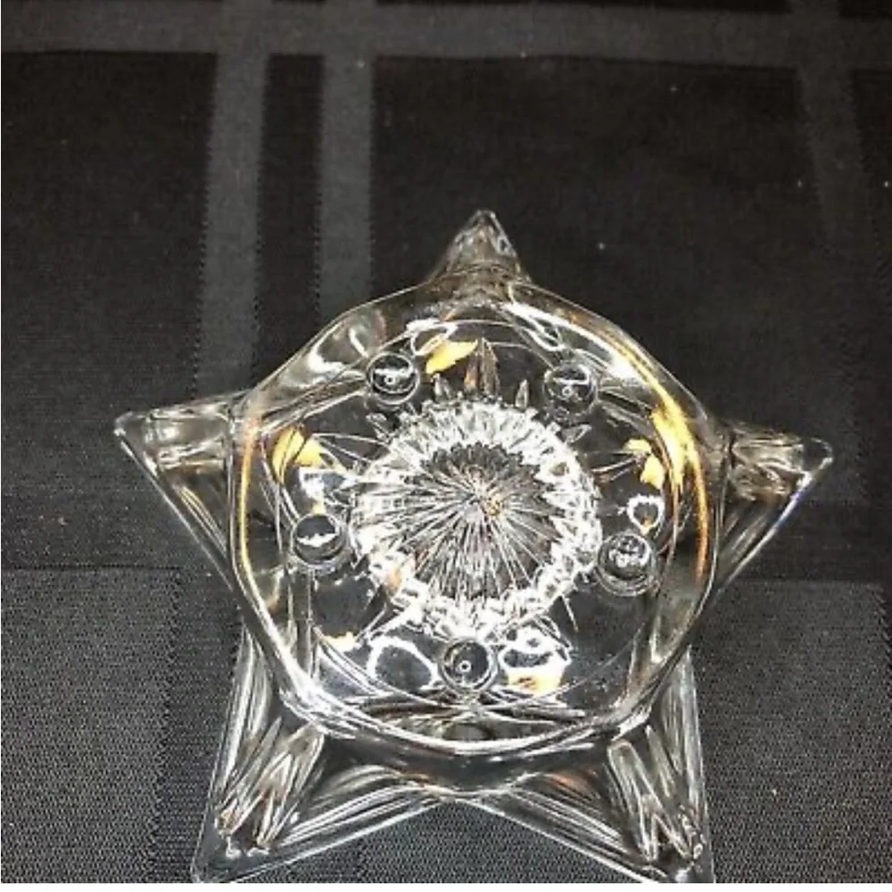 Glass Star Shaped Candle Holders